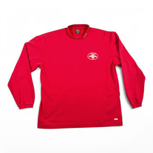 Vintage Nike Shirt Adult LARGE Red Torino Olympics Dri Fit Thermal Lined Y2K